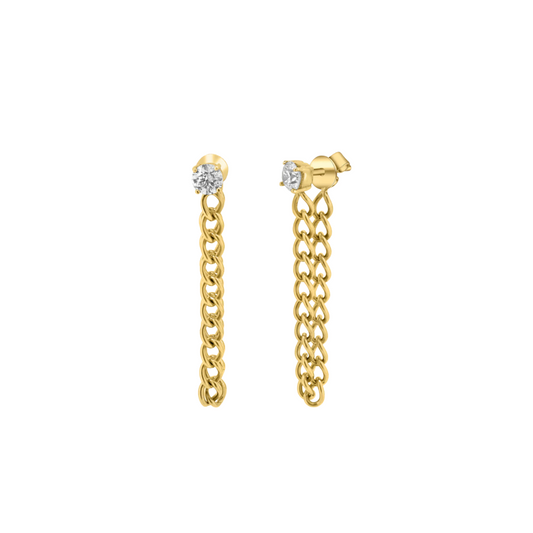 Randall Diamond Chain Earrings