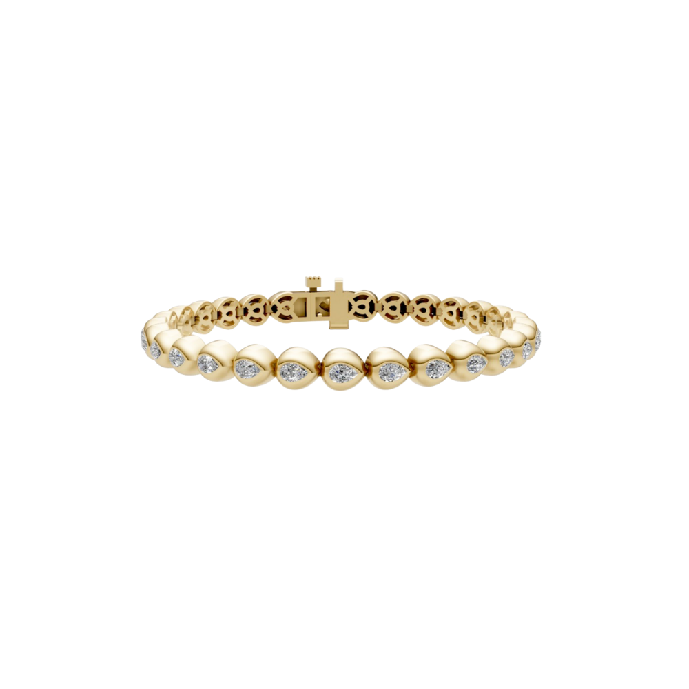 Pear Diamond Bezel Tennis Bracelet