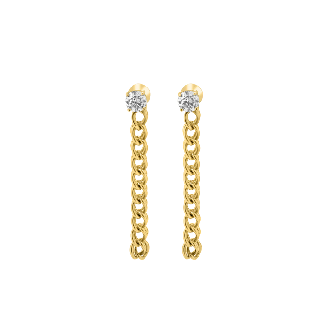 Randall Diamond Chain Earrings