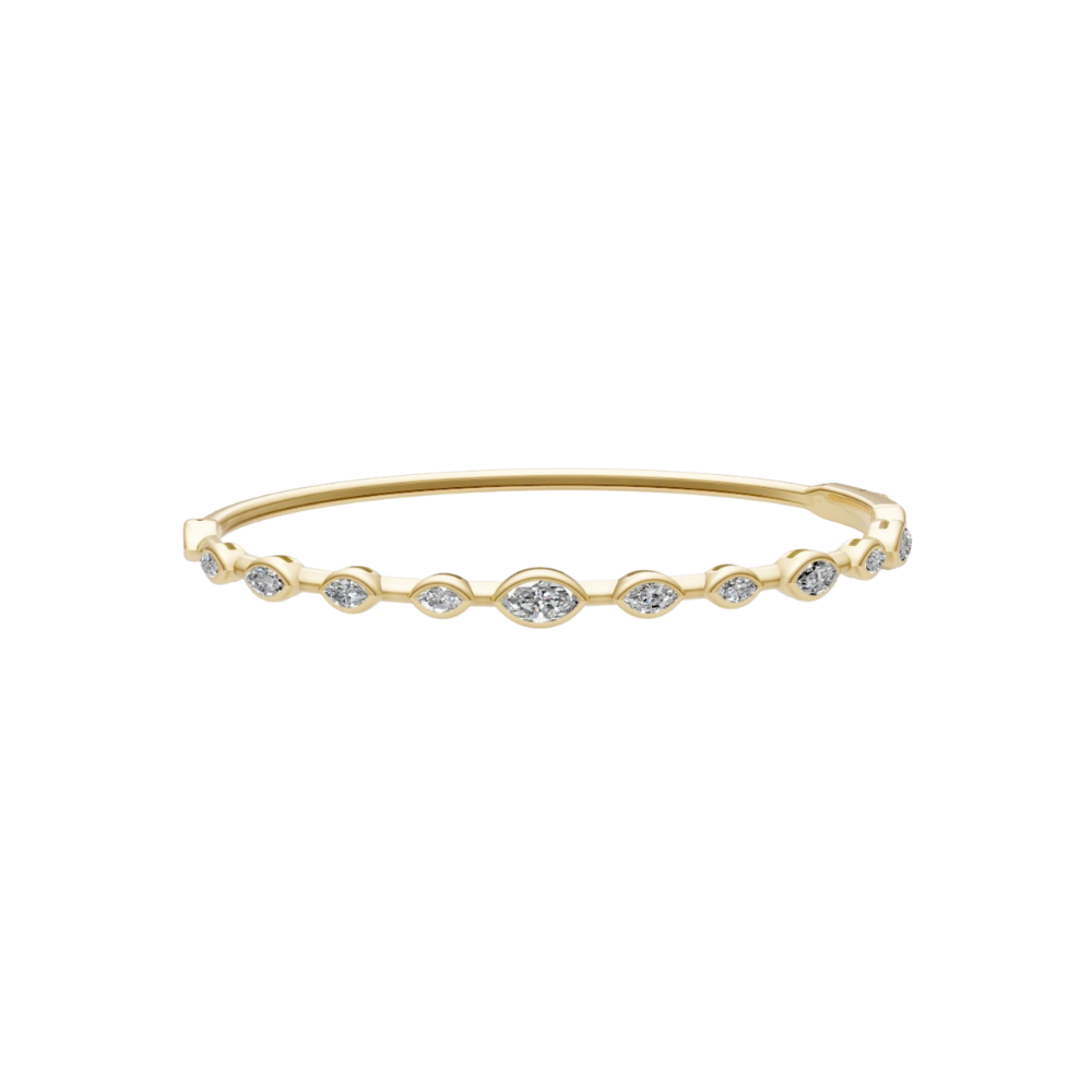 Bezel Marquise Diamond Bangle