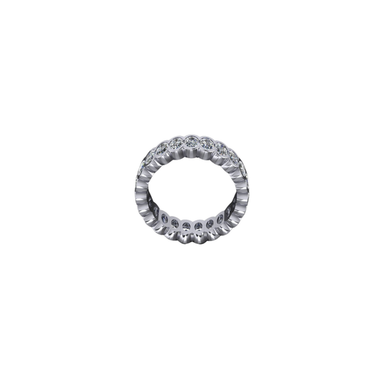 Shared Channel Set Oval Eternity Band