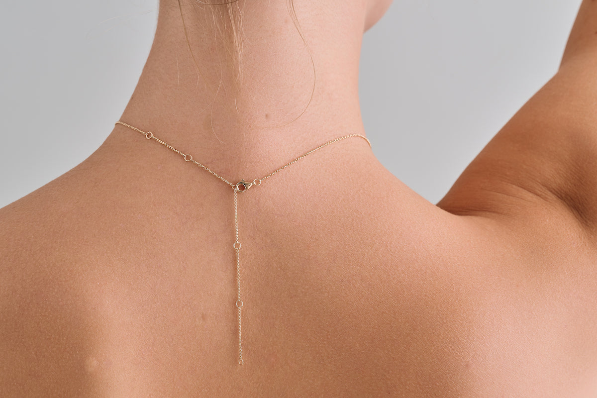 13 Diamond Drop Station Necklace – Henri Noël