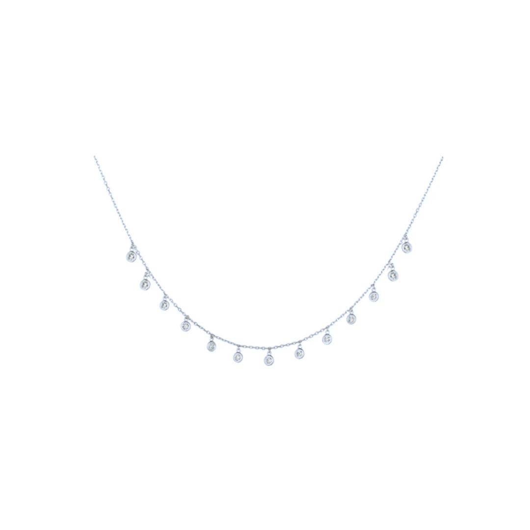 13 Diamond Drop Station Necklace – Henri Noël