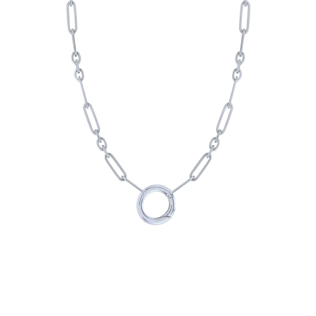 Circle Charm Bail Necklace