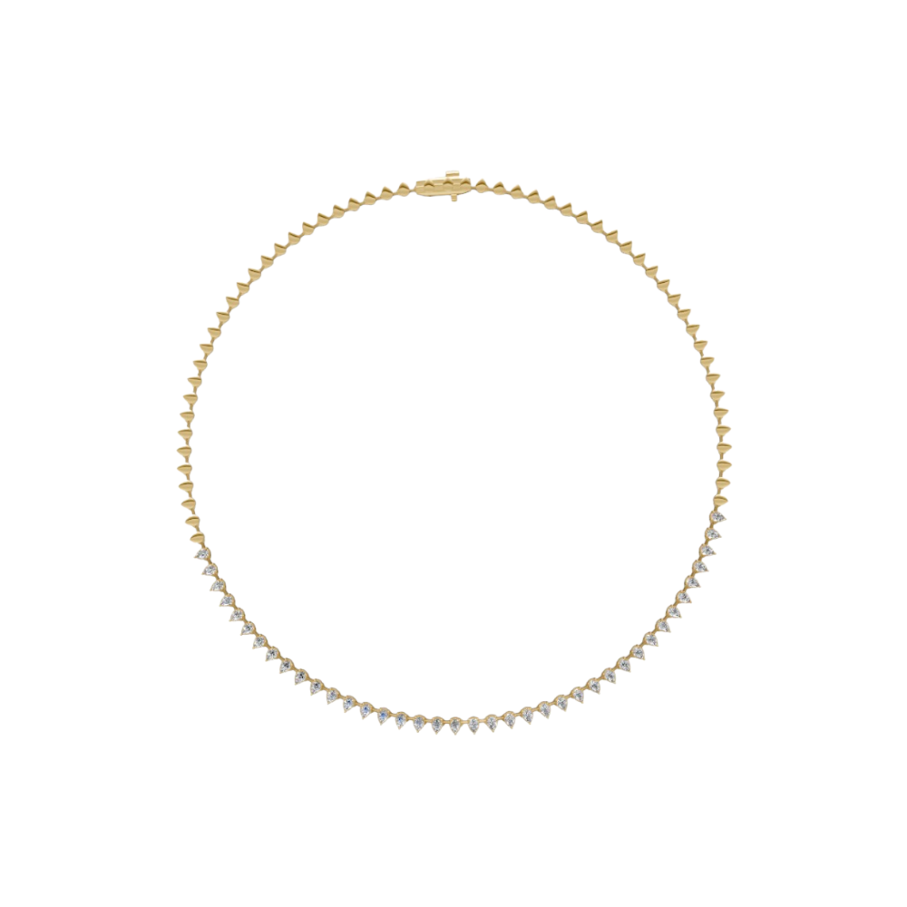 Half Pear Diamond Tennis Necklace – Henri Noël