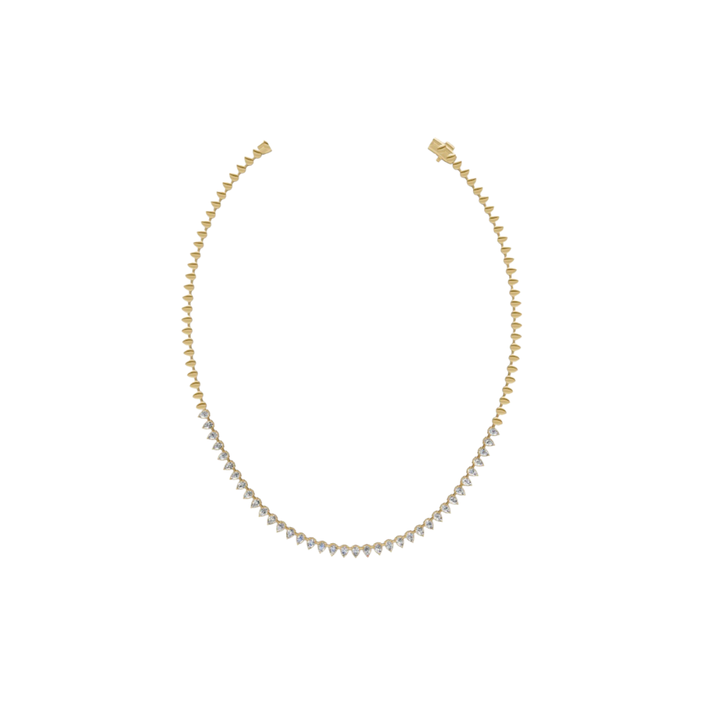 Half Pear Diamond Tennis Necklace – Henri Noël