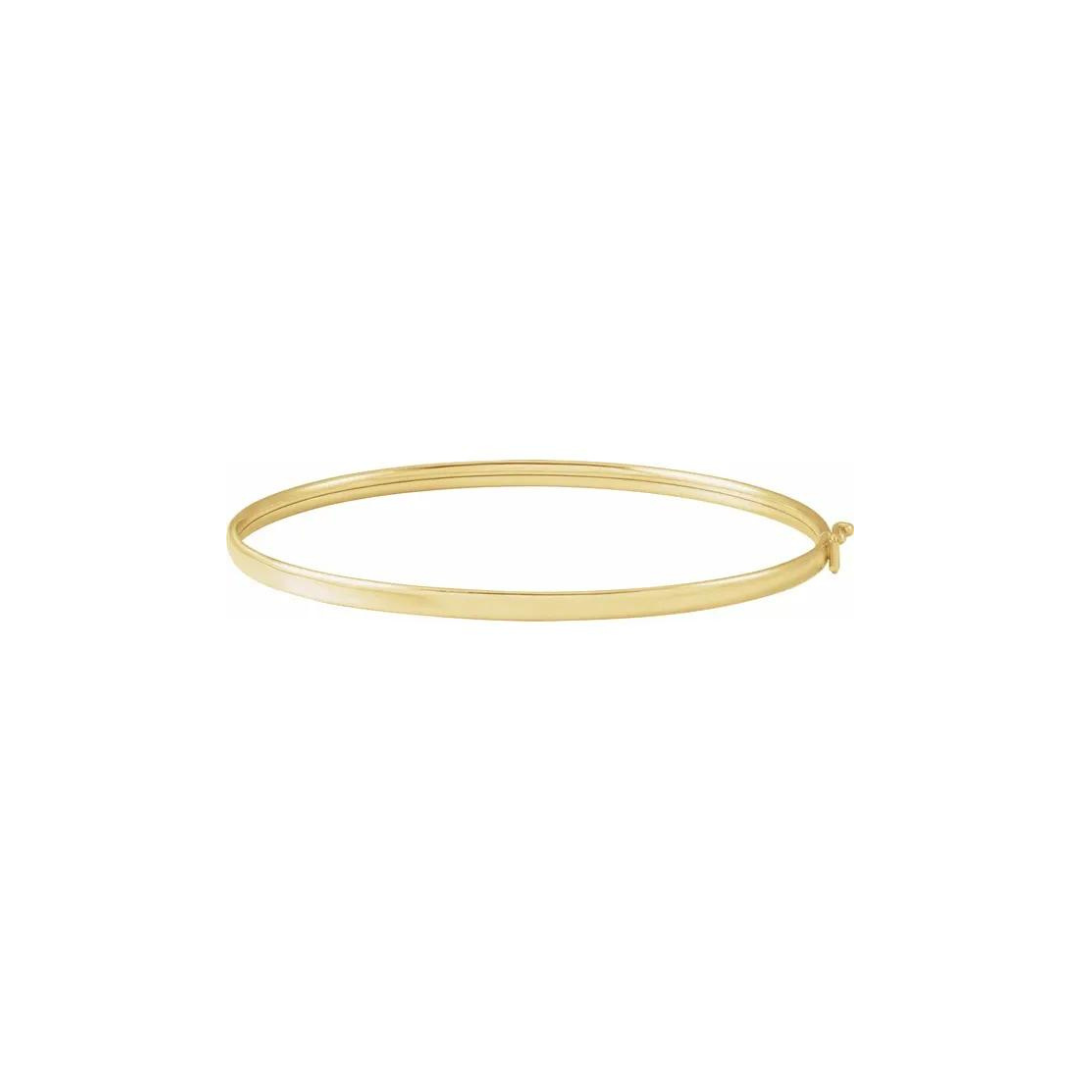 14K Classic Engraveable Gold Bangle – Henri Noël