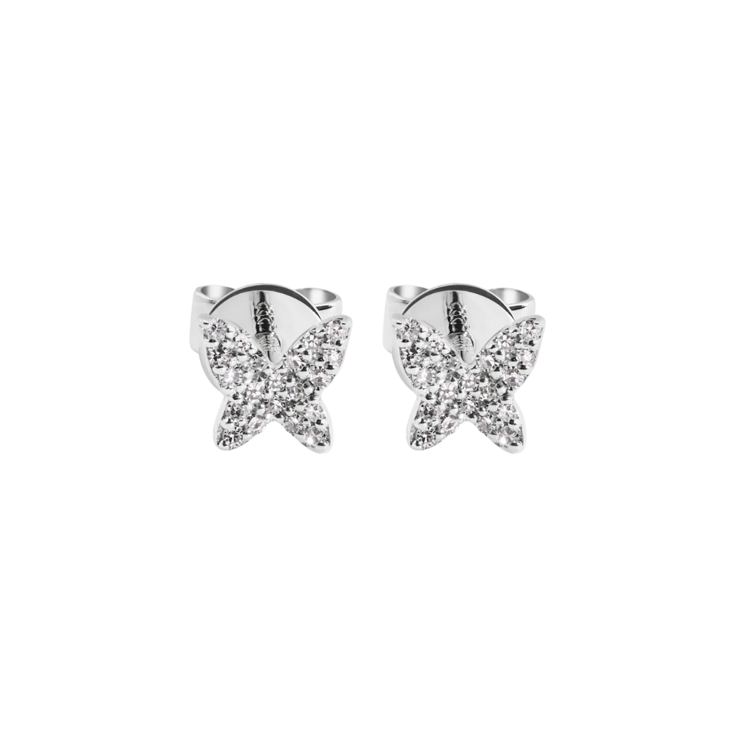 14K Diamond Butterfly Studs – Henri Noël