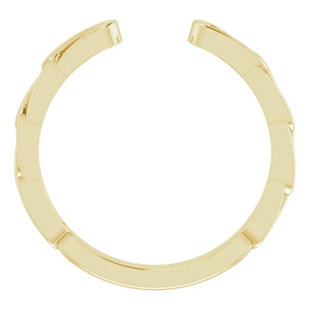 14K Open Chain Cuff Ring – Henri Noël