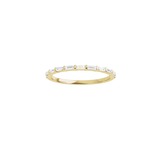 Half Diamond Baguette Band