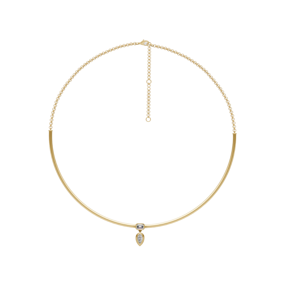 Bezel Diamond and Gold Choker – Henri Noël