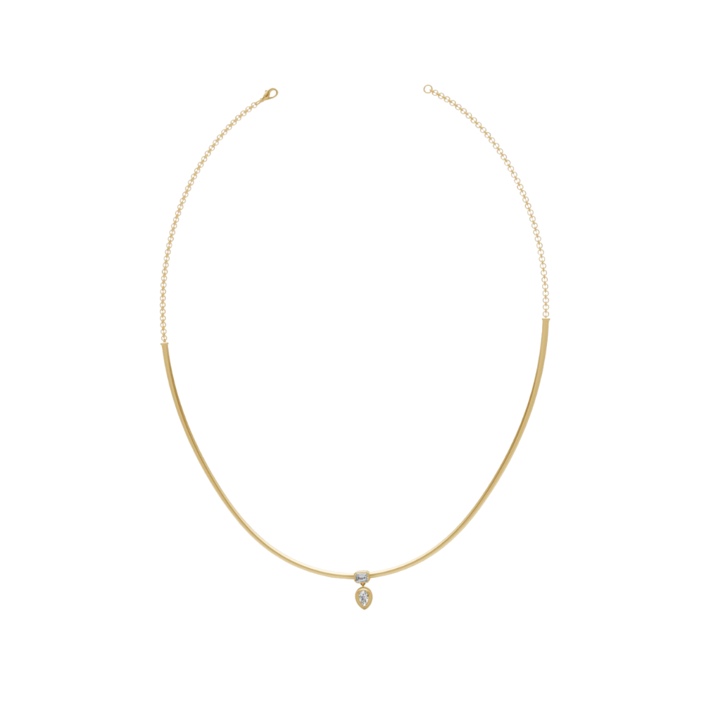 Bezel Diamond and Gold Choker – Henri Noël