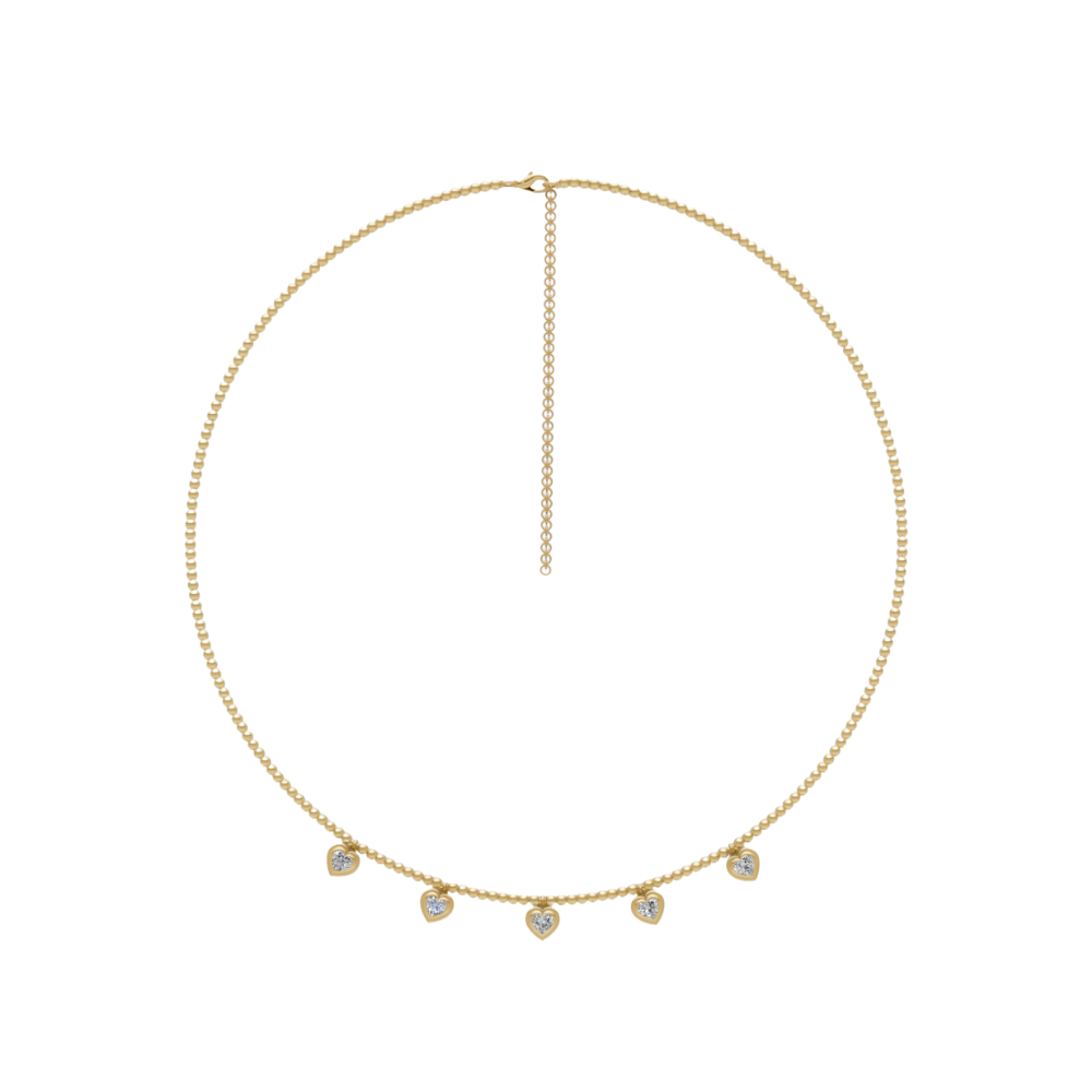 Bezel Heart Diamonds Choker – Henri Noël