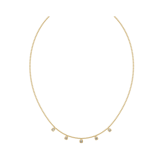 Bezel Emerald-Cut Diamonds Choker