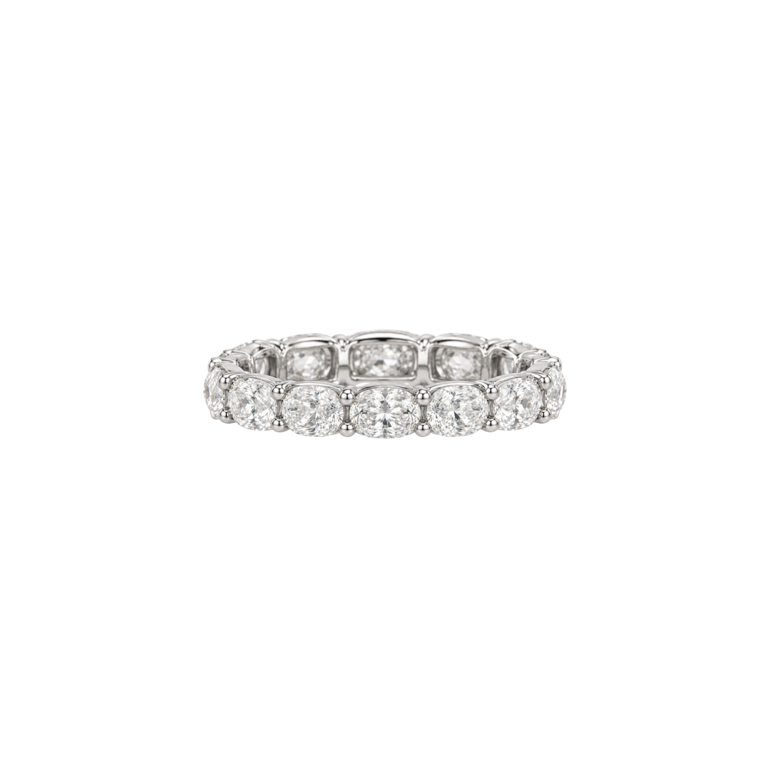 Oval Diamond East to West Prong Set Ring
