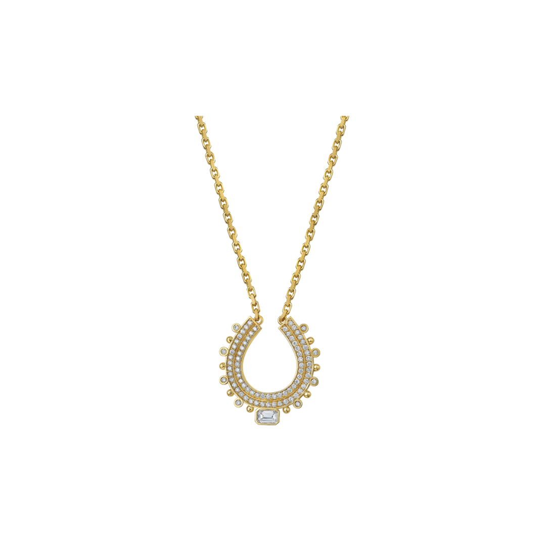 Lionheart- Lucky Diamond Horseshoe Necklace