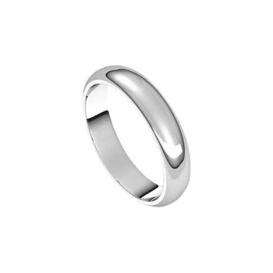18K Classic White Gold Band – Henri Noël