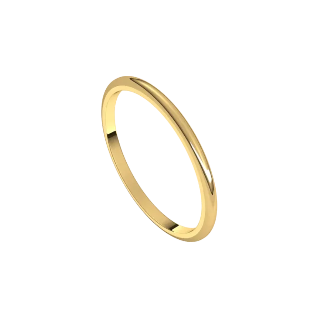18K Classic Yellow Gold Band – Henri Noël