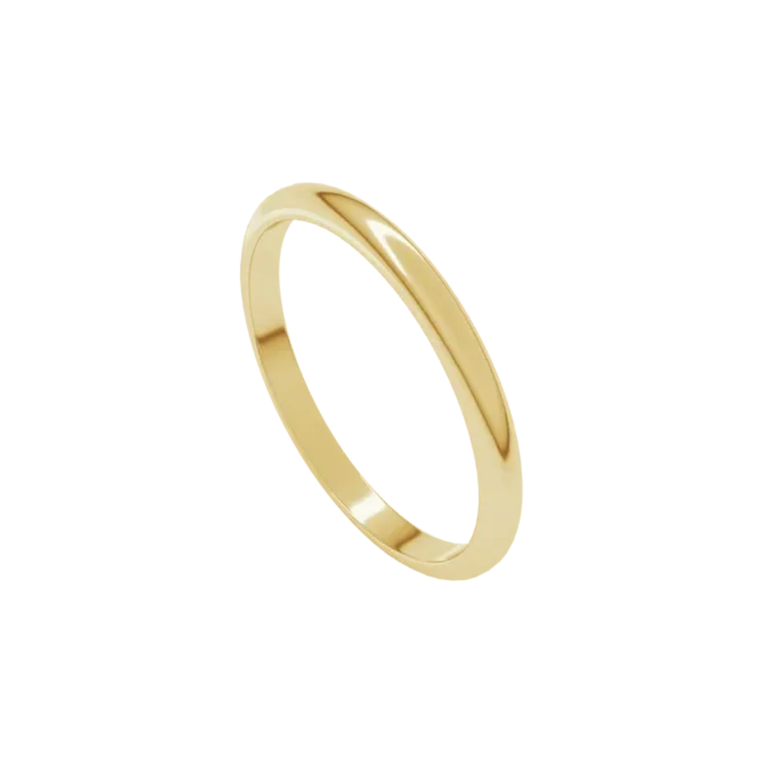 18K Classic Yellow Gold Band – Henri Noël