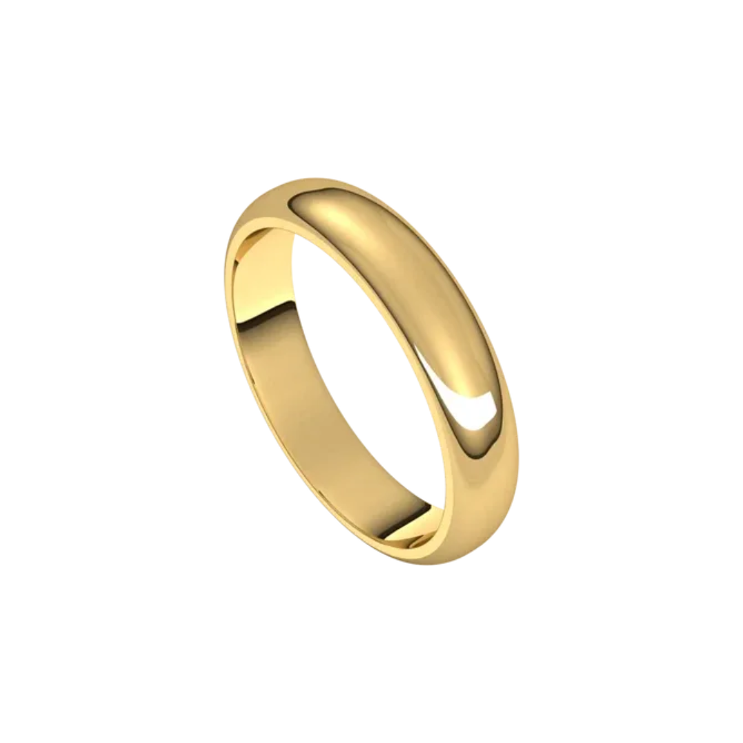 18K Classic Yellow Gold Band – Henri Noël