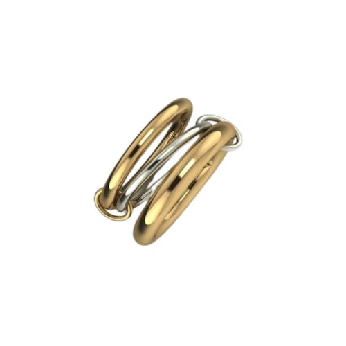 18K Gold Large Trinity Ring – Henri Noël