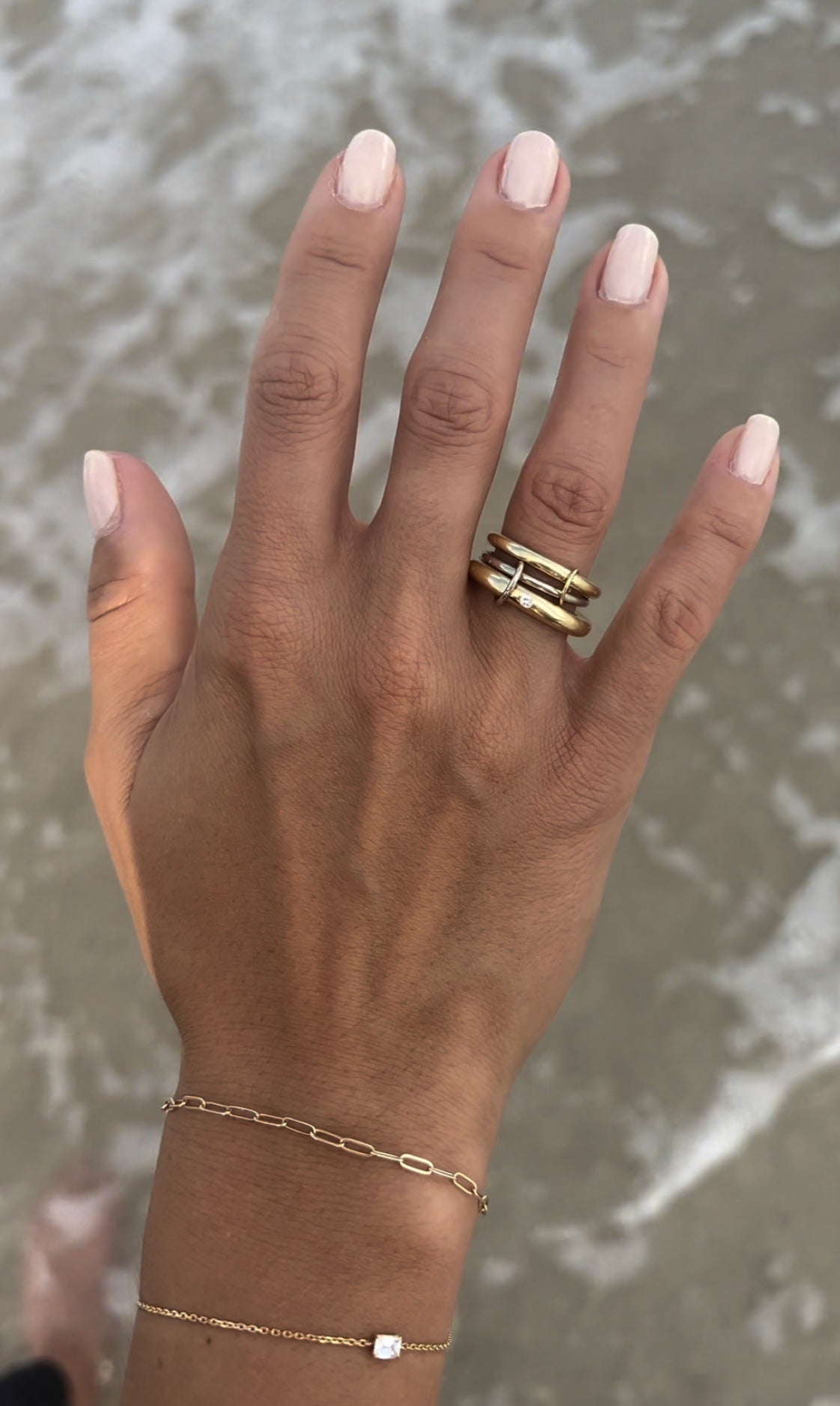 18K Gold Large Trinity Ring – Henri Noël