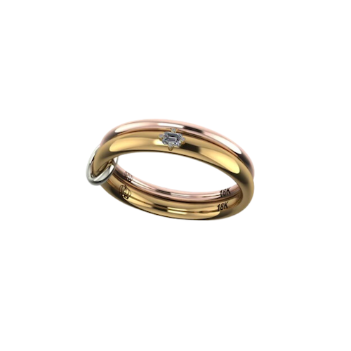 18K Gold Small Trinity Ring – Henri Noël