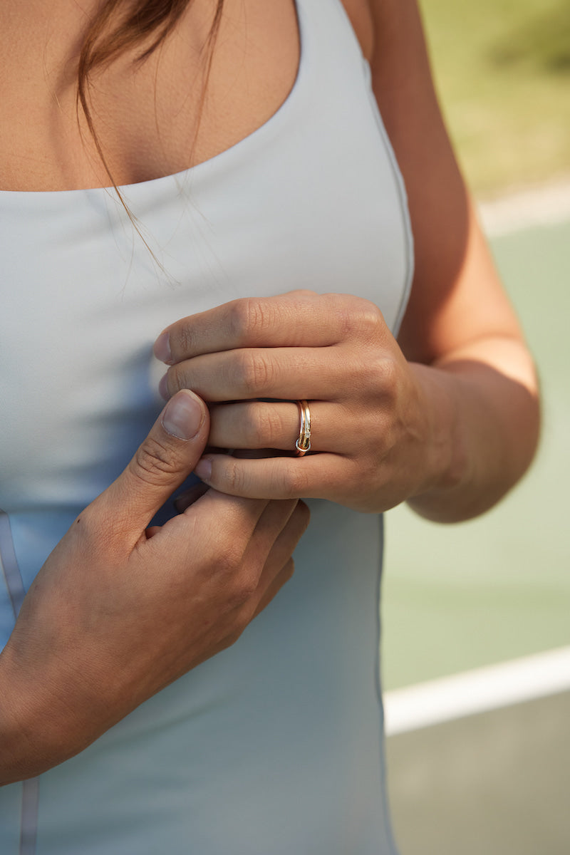 18K Gold Small Trinity Ring – Henri Noël