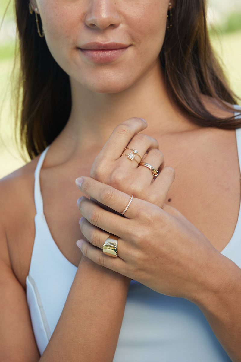 18K Gold Small Trinity Ring – Henri Noël