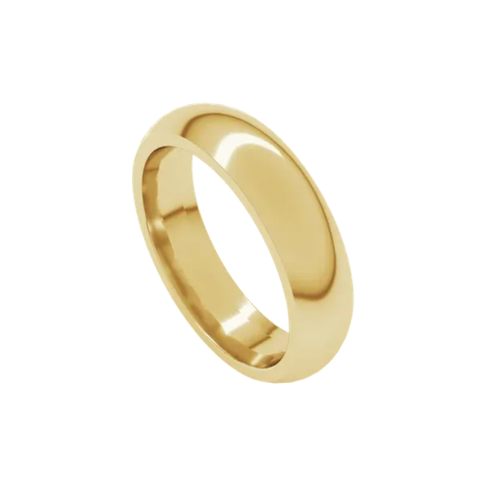 18K Mens Comfort Fit Yellow Gold Band – Henri Noël