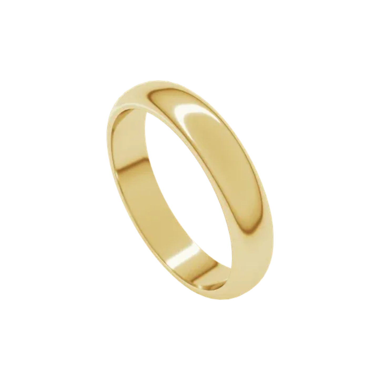 14k mens classic wedding band
