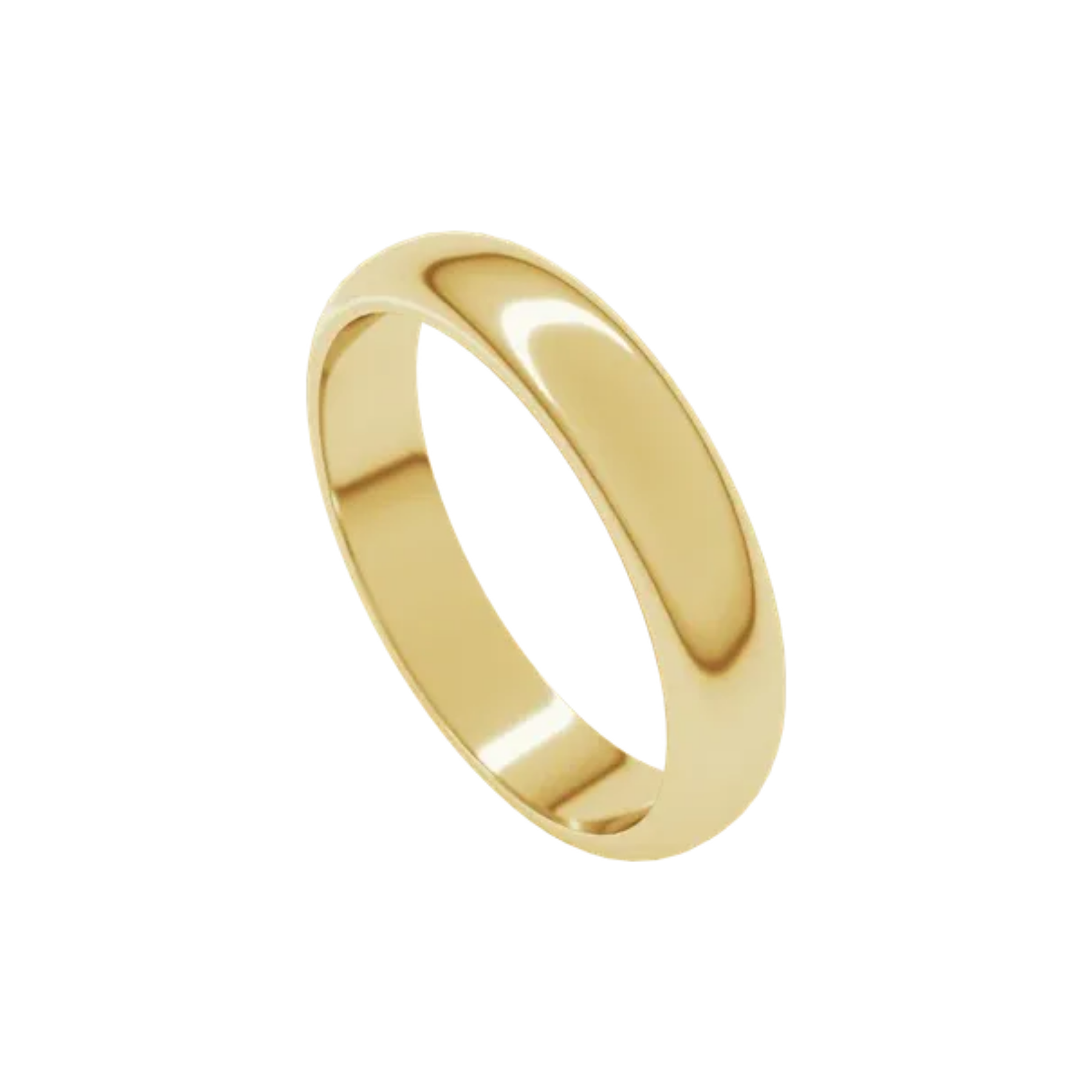 14k mens classic wedding band