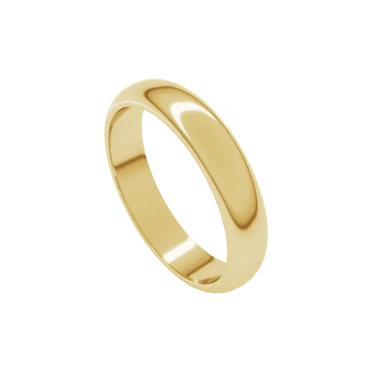 14k mens classic wedding band