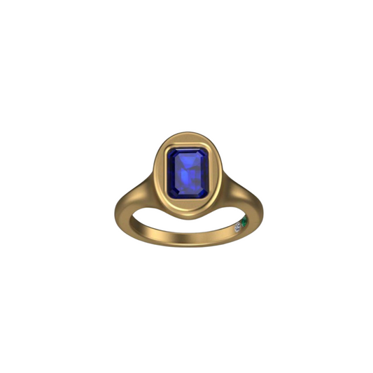 Gemstone Bubble Bezel Ring