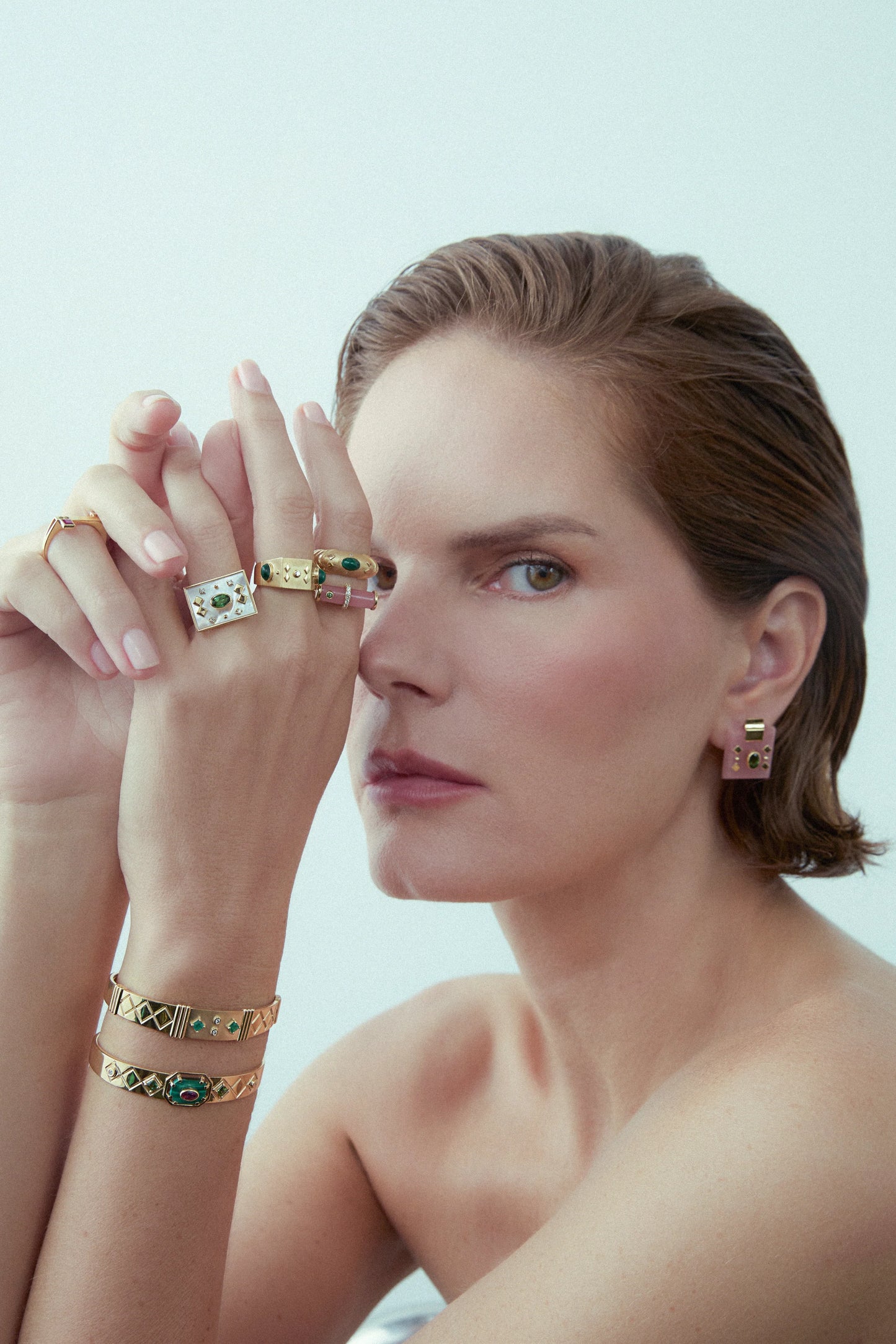 Carolina Neves- Geometric Textured Bracelet – Henri Noël