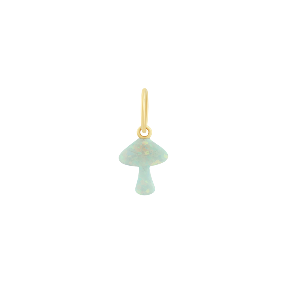 Opal Mushroom Charm