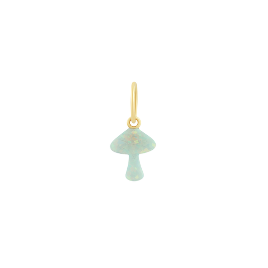 Opal Mushroom Charm