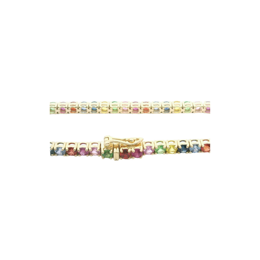 Rainbow Sapphire Tennis Bracelet