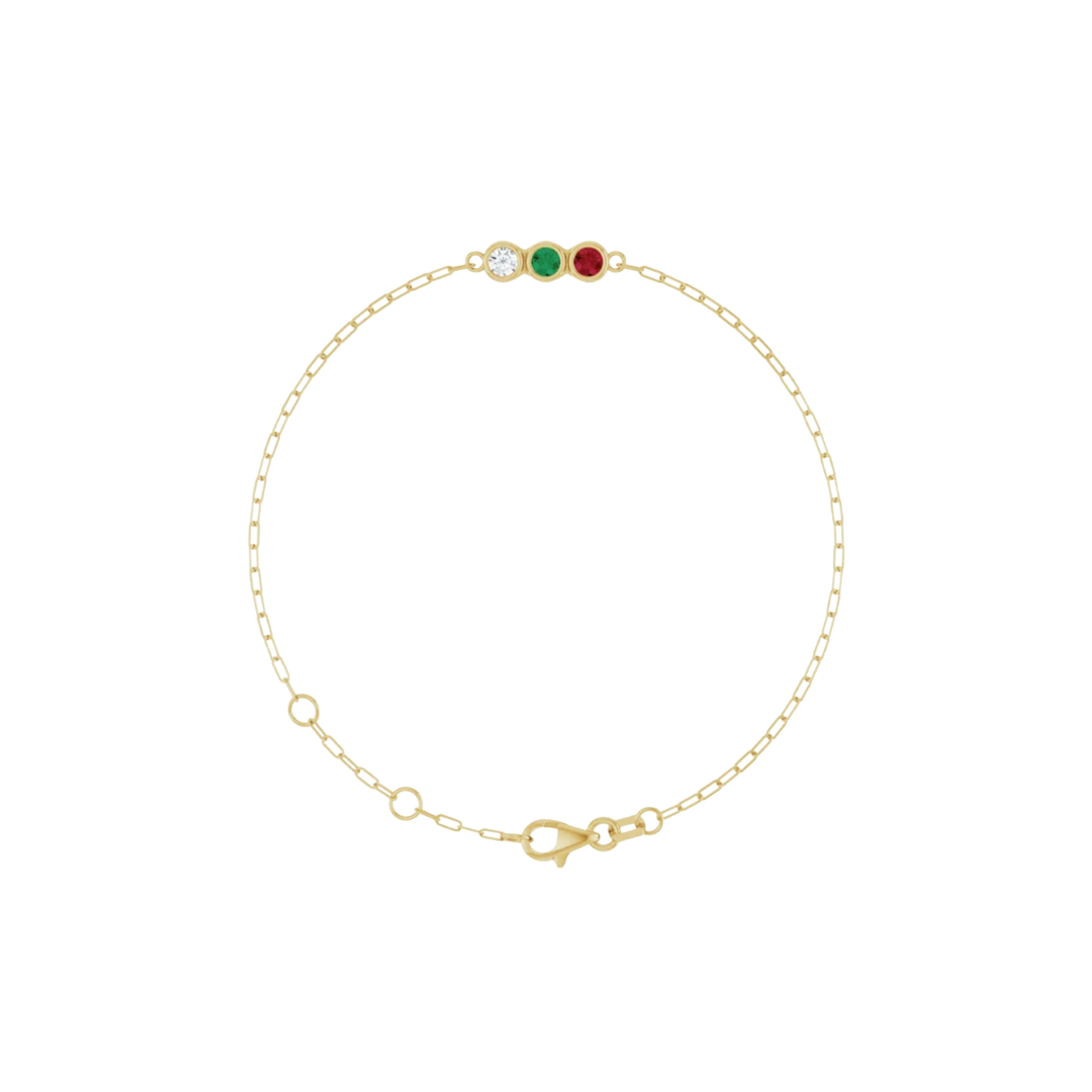 Bezel Birthstone Bracelet