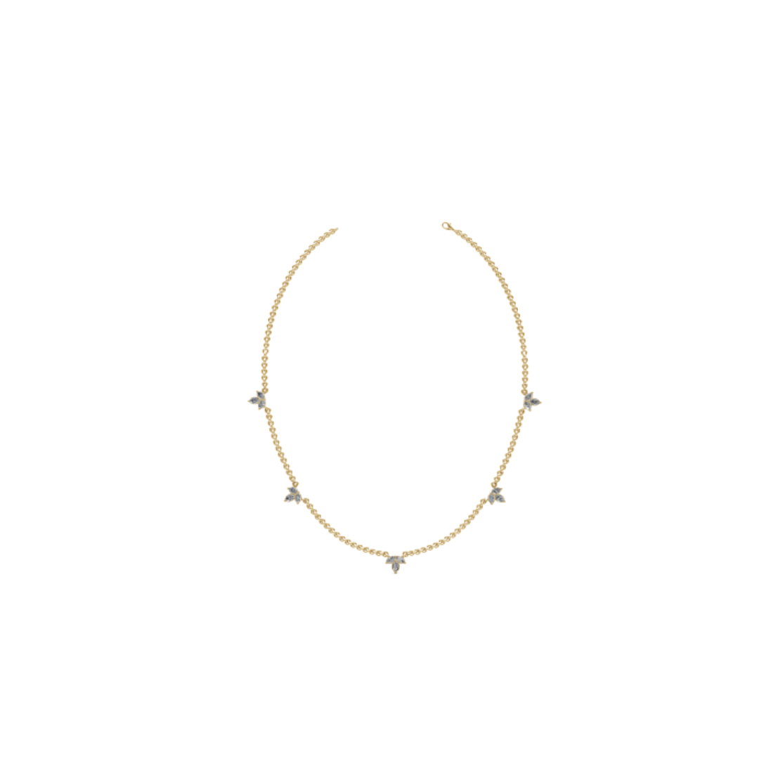 Fleur de Marquise Diamond Necklace