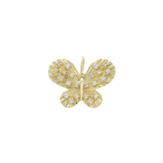 Diamond Butterfly Charm