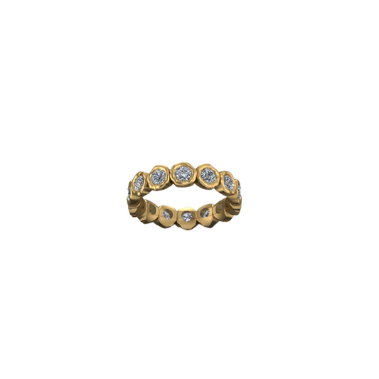 Hammered Diamond Eternity band