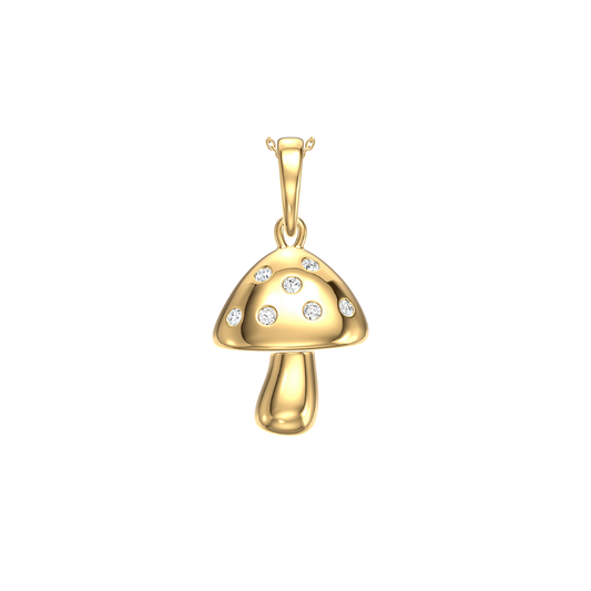 Diamond Mushroom Charm