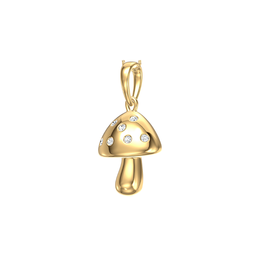 Diamond Mushroom Charm