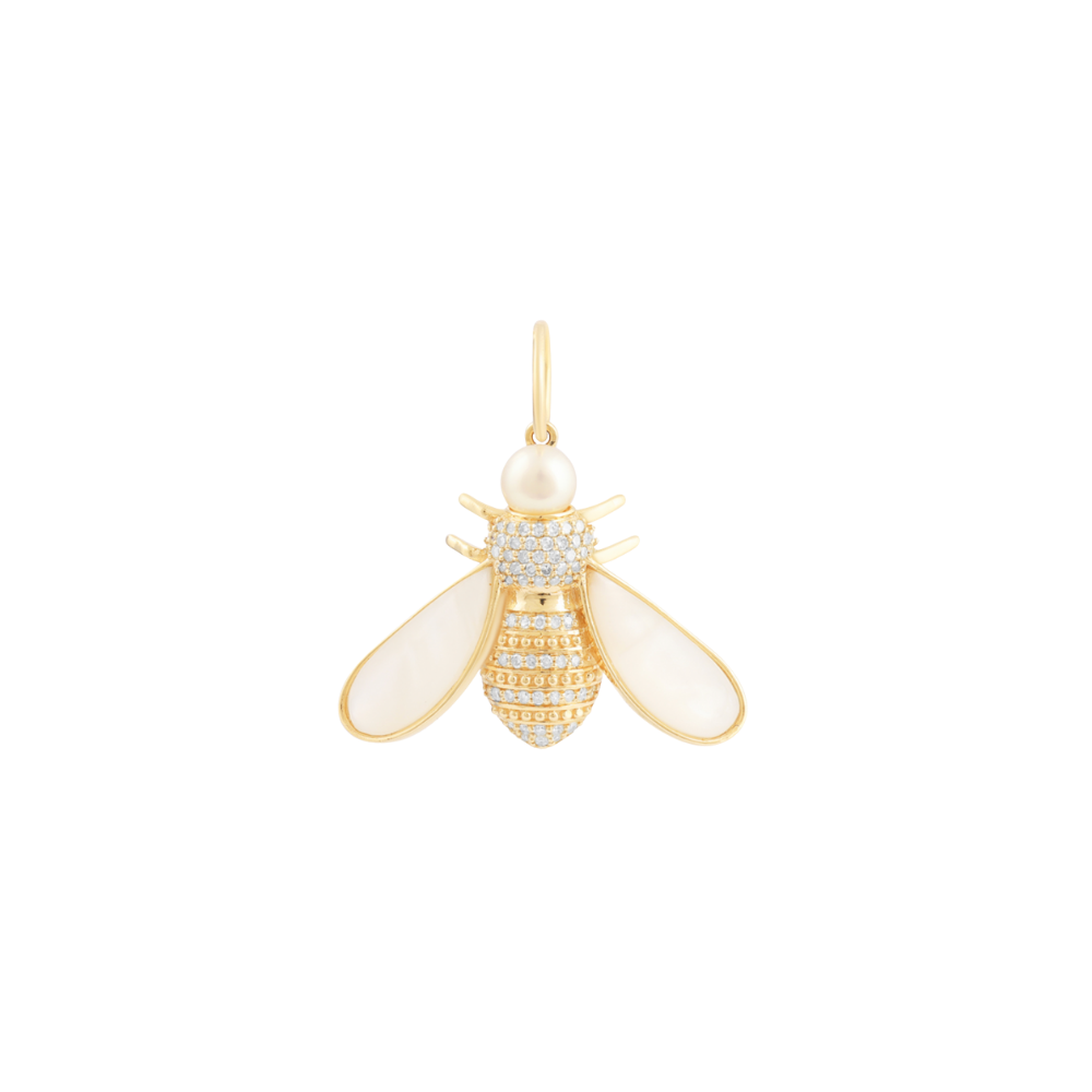 Diamond and Pearl Bumblebee Charm