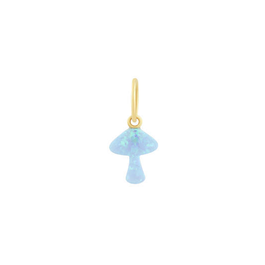 Opal Mushroom Charm