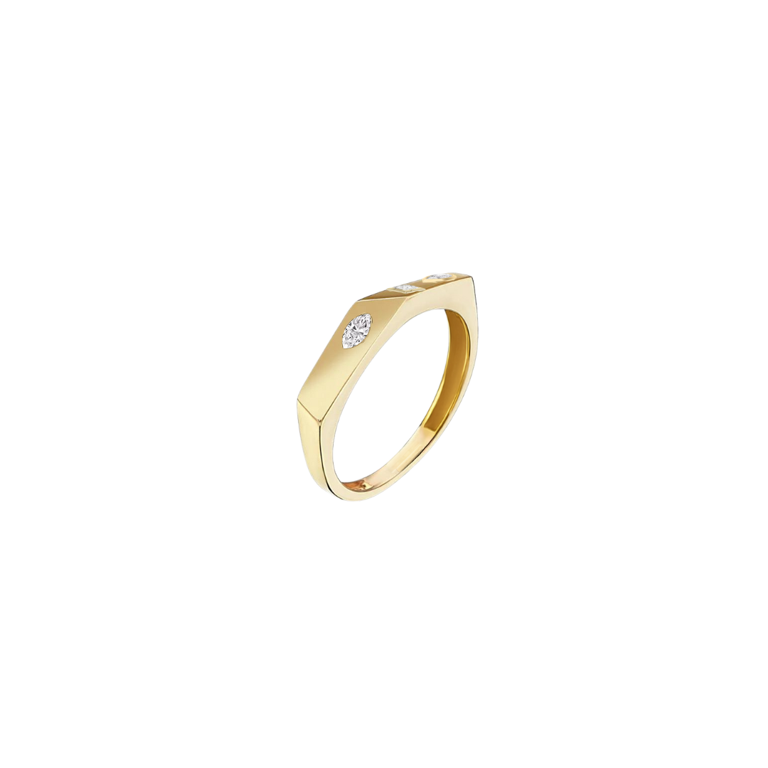 The Gemma Ring - Tapered Baguette