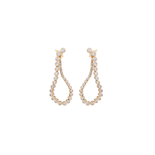 Graduated Bezel Diamond Drop Earrings – Henri Noël