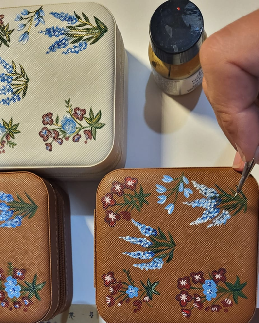 Hand Painted Jewelry Travel Case