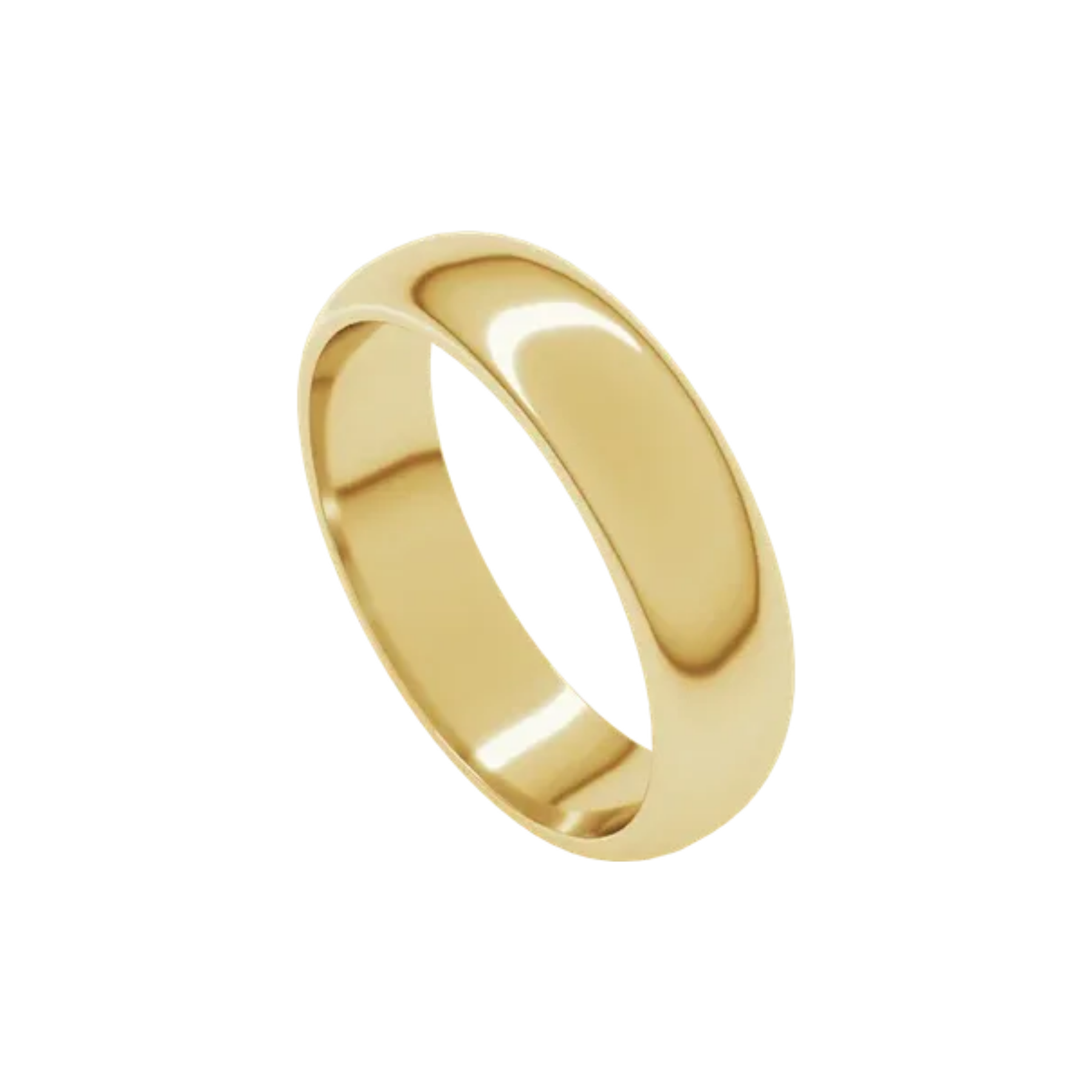 14k mens classic wedding band